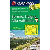 Kompass 96. Bormio turista térkép, Livigno, Valtellina, D/I Kompass