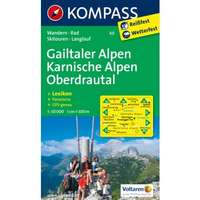 Kompass 60. Gailtaler Alpen, Karnische Alpen turista térkép, Oberdrautal turista térkép Kompass