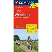 Kompass 3024. Elbe Wendland radweg Westliche Prignitz kerékpáros térkép Kompass 1:70 000