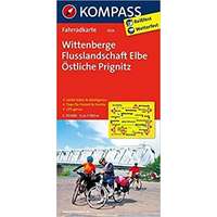 Kompass 3026. Wittenberge, Flusslandschaft Elbe, Östl. Prignitz kerékpáros térkép 1:70 000 Fahrradkarten