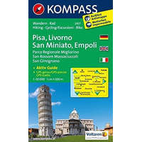 Kompass 2457. Pisa, Livorno, San Miniato, Empoli, D/I turista térkép Kompass
