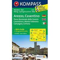 Kompass 2459. Arezzo turista térkép, Casentino, D/I turista térkép Kompass