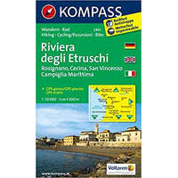 Kompass 2461. Riviera degli Etruschi, D/I turista térkép Kompass