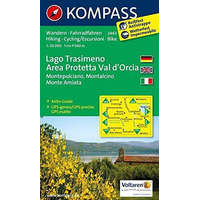 Kompass 2463. Lago Trasimeno, Area Protetta Val d&#039;Orcia, D/I turista térkép Kompass