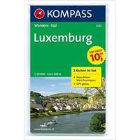 Kompass 2202. Luxemburg turista térkép Kompass, 2teiliges Set mit Naturführer, I/F