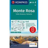 Kompass 88. Monte Rosa turista térkép Kompass 1:50 000 2017