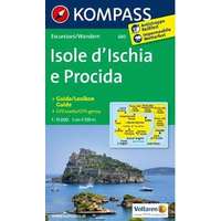 Kompass 680. Isole d&#039;Ischia e Procida, 1:15 000/Ortsplan 1:10 000, D/I/E/F turista térkép Kompass