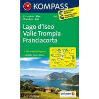 Kompass 106. Lago d&#039;Iseo, Valle Trompia, Franciacorta turistatérkép Kompass 1:50 000