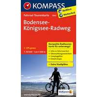 Kompass 7047. Bodensee-Königsee-Radweg turista és kerékpáros térkép Kompass 1:50 000