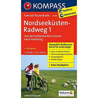 Kompass 7049. NordseeküstenRadweg 1, von der holländischen Grenze nach Hamburg/Elbe kerékpáros térkép 1:50 000 Fahrradtourenkarte