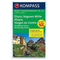 Kompass 2221. Elsass/Vogesen Mitte, 2teiliges Set mit Aktiv Guide, D/F turista térkép Kompass