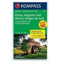 Kompass 2222. Elsass/Vogesen Süd, 2teiliges Set mit Aktiv Guide, D/F turista térkép Kompass