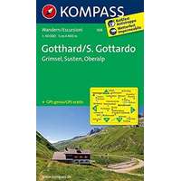 Kompass 108. Gotthard turista térkép Kompass 1:50 000