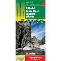 Freytag &amp; Berndt WK 151 Zillertal, Tuxer Alpen, Jenbach, Schwaz turistatérkép 1:50 000