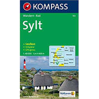 Kompass 701. Insel Sylt mit Ortsplänen, 1:40 000/1:17 500 turista térkép Kompass