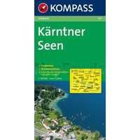 Kompass 337. Kärntner Seen, Panorama mit Straßenkarte, 1:125 000 panoráma térkép