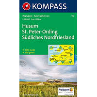 Kompass 712. Husum, St. PeterOrding, Südliches Nordfriesland turista térkép Kompass