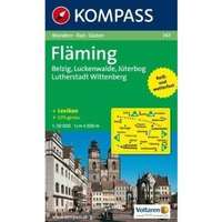 Kompass 747. Fläming, Belzig, Luckenwalde, Jüterbog, Lutherstadt, Wittenberg, mit Skatetouren turista térkép Kompass