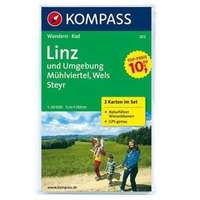 Kompass 202. Linz turista térkép, Linz és környéke térkép Kompass 1:50 000