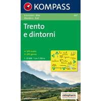 Kompass 647. Trento e dintorni, 1:25 000, D/I turista térkép Kompass