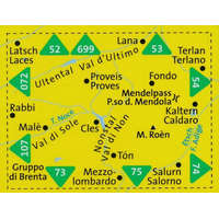 Kompass 95. Val di Non térkép Nonstal, Passo Mendola/Mendelpass, D/I turista térkép Kompass