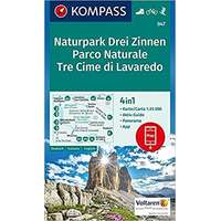 Kompass 047. Naturpark Drei Zinnen/Parco naturale Tre Cime di Lavaredo, 1.25 000, D/I turista térkép Kompass