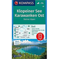 Kompass 65. Klopeiner See turista térkép Karavánkák turista térkép, Karawanken East térkép Kompass 1:50 000, 1:25 000