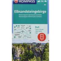 Kompass 761. Szász-Svájc turista térkép, Böhmisch-Svájc, Elbsandsteingebirge turista térkép Kompass 1:25 000 2018