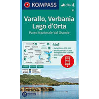 Kompass 97. Varallo, Verbania, Lago d&#039;Orta, Parco Nazionale Val Grande, D/I turista térkép Kompass