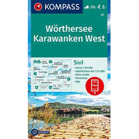 Kompass 61. Wörther See turista térkép Kompass 1:50 000, 5 az 1-ben, 2019
