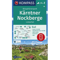 Kompass 66. Nockberge turista térkép Kompass Karintiai turistatérkép, Nockberge Bioszféra Park, Liesertal 1: 50e, 5 az 1-ben 2019