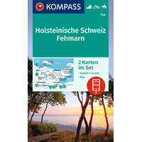 Kompass 740. Holsteinische Schweiz turista térkép, Fehmarn, Kiel, Oldenburg i. H. Kompass
