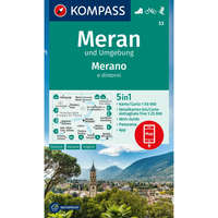 Kompass 53. Merano turistatérkép Meran und Umgebung/Merano e dintorni, D/I turista térkép Kompass