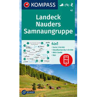 Kompass 42. Landeck turista térkép, Nauders, Samnaungruppe túra-, sí- és kerékpáros térkép Kompass 1:9 000 2023.