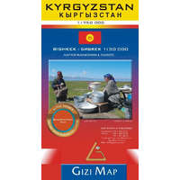 Gizi Map Kirgizisztán térkép KYRGYZSTAN térkép Geographical Gizi Map 1:750 000