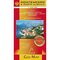 Gizi Map Montenegro térkép, North Albania térkép Gizi Map 1:200 000