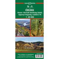 Szarvas András Óbükk turista térkép, Heves-Borsodi-dombság turista térkép kelet Szarvas kiadó 1:40 000 Óbükk térkép