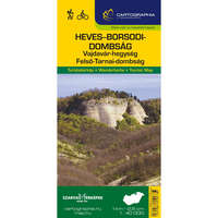 Cartographia Heves-Borsodi-dombság turistatérkép, Vajdavár-hegység, Felső-Tarnai-dombság térkép Cartographia 1:40 000