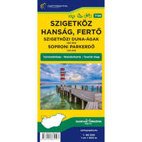 Szarvas-Cartographia Szigetköz turista térkép, Szigetköz térkép, Hanság, Fertő térkép Szigetköz kerékpáros-, vízisport- és turistatérkép Szarvas-Cartographia 2024.
