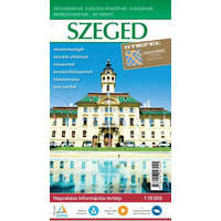 Stiefel Szeged térkép, Szeged várostérkép, turisztikai térkép hajtogatott 100 x 70 cm Stiefel 1:18e