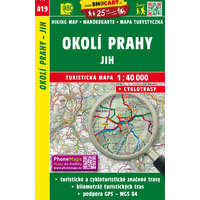 Shocart Prága környéke dél turistatérkép SC 419 SHOcart Okoli Prahy Jih 1:40e
