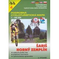 VKÚ Harmanec PCM 4. Saris, Horny Zemplén kerékpáros térkép, Podrobná turista térkép 1:100 000 VKÚ 4.
