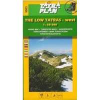 Tatra plan 5003. Alacsony Tátra térkép, Low Tatras west turista térkép Tatraplan 1:50 000