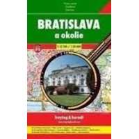 Freytag & Berndt Pozsony térkép, atlasz spirálkötésben, Pozsony és környéke 1:12 500, 1:50 000 Freytag