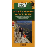 Tatra plan Magas Tátra térkép, Nyugati Tátra turista térkép Tatraplan 1:55 000 Vysoké a Západné Tatry turistatérkép