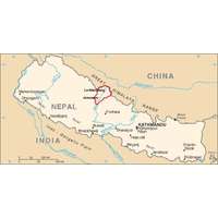  Mustán térkép Nepál Himalaya Montán 1:1 200 000