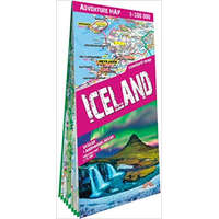 Expressmap Izland térkép fóliás TerraQuest 1:500e Iceland autós térkép vízálló map, guide