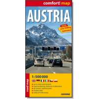 Cartographia Ausztria térkép, Ausztria autótérkép Comfort laminált Cartographia 1:500 000