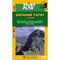 Tatra plan 2501. Nyugati Tátra turista térkép, Liptói havasok térkép Tatraplan 1:25 000