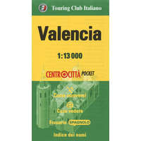 Touring Club Italiano Valencia térkép, Valencia várostérkép zsebtérkép 1:13e TCI